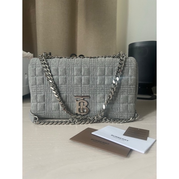 Burberry Handbags - Burberry Small Gray Lola Bag
